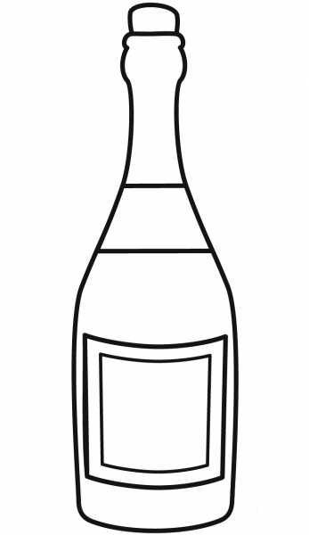 Champagne coloring page image