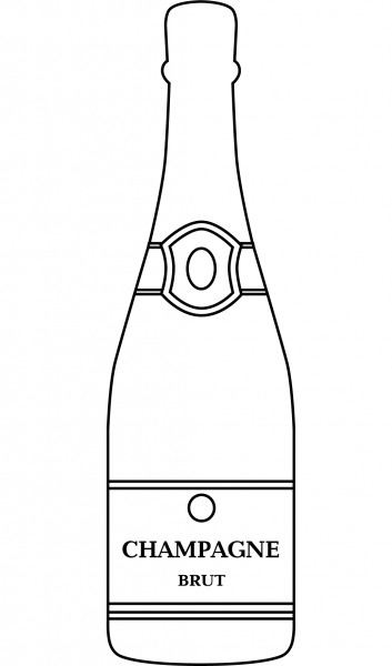 Champagne coloring page image