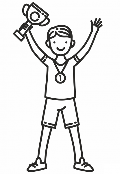 Champion coloring page image