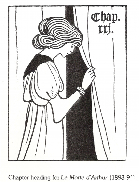 Chapter Heading for Le Morte Darthur coloring page image