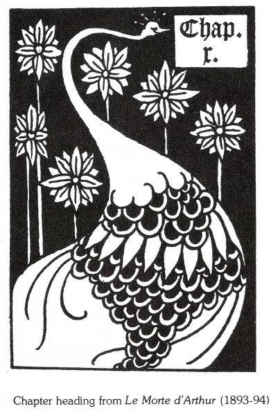 Chapter Heading from Le Morte Darthur 2 coloring page image