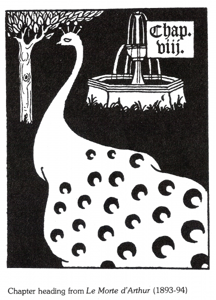 Chapter Heading from Le Morte Darthur 3 coloring page image