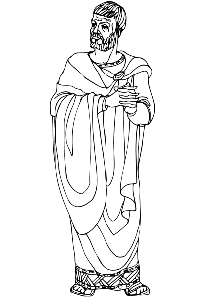 Character Brutus coloring page image