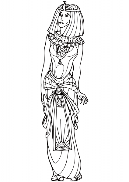 Character Cleopatra coloring page image