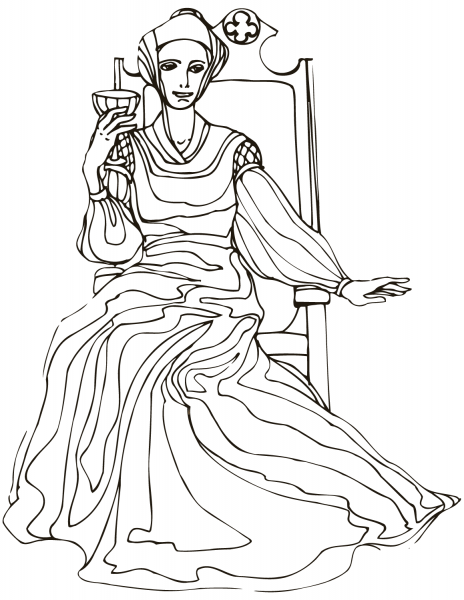 Character Gertrude coloring page image