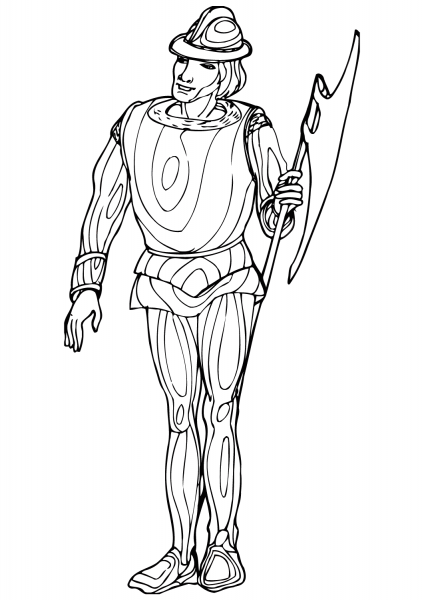 Character Guard coloring page image