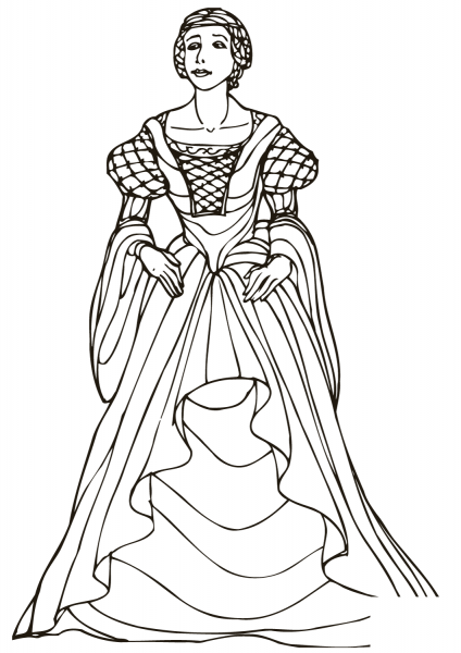 Character Juliette coloring page image