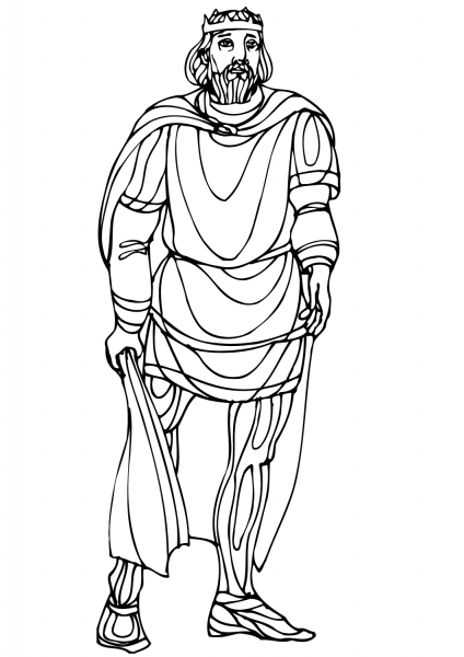 Character King coloring page image