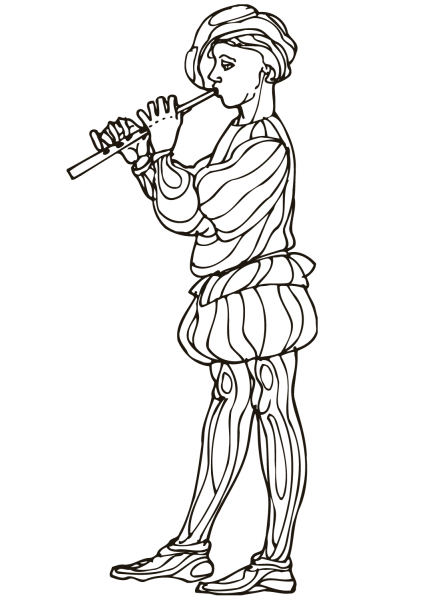 Character Minstrel coloring page image