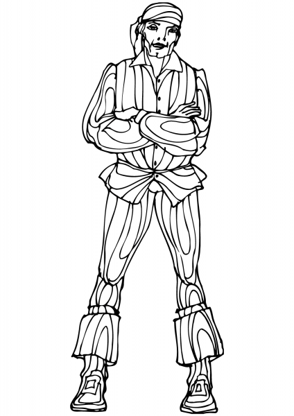 Character Pirate coloring page image