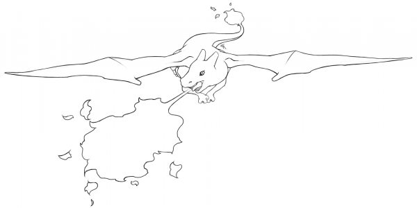 Charizard coloring page image