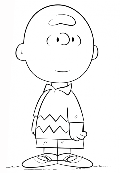 Charlie Brown coloring page image