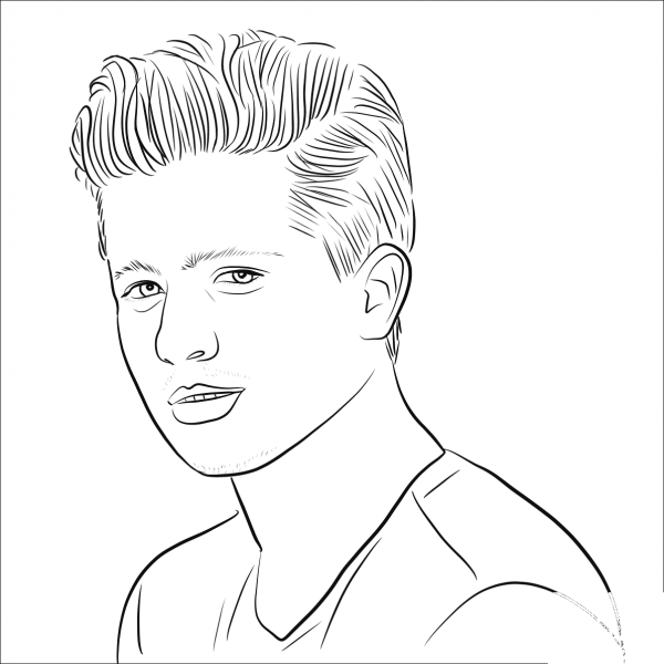 Charlie Puth coloring page image