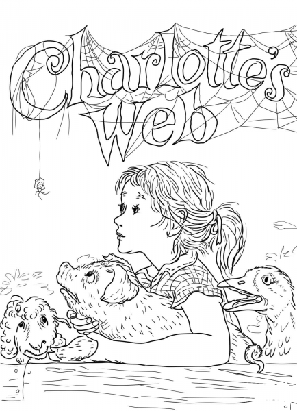 Charlotte’s Web coloring page image
