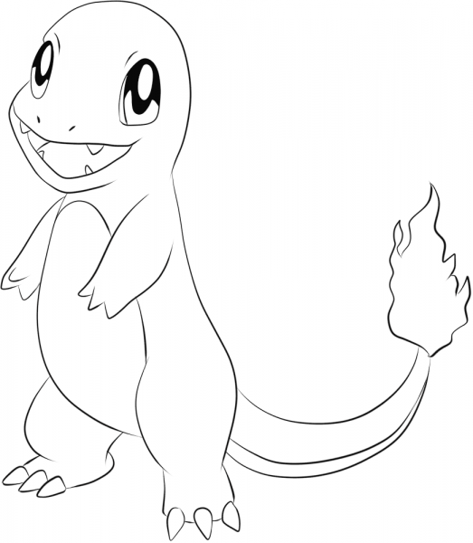 Charmander coloring page image