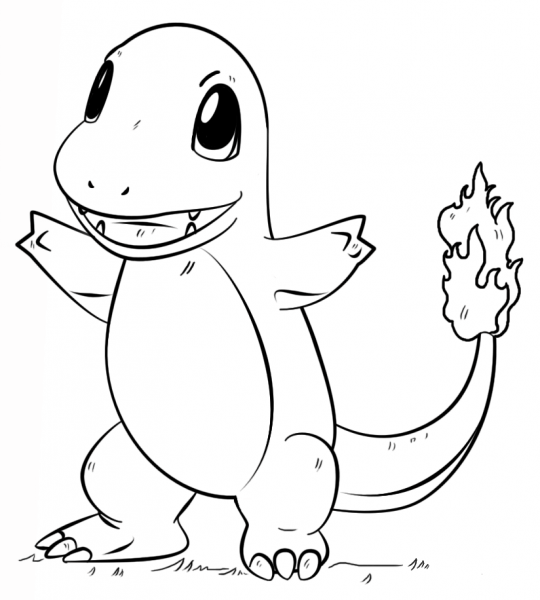 Charmander Pokemon coloring page image