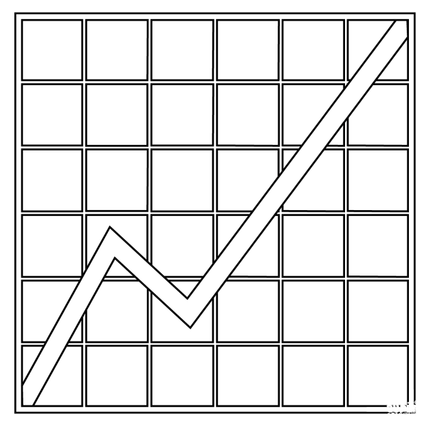 Chart Increasing Emoji coloring page image