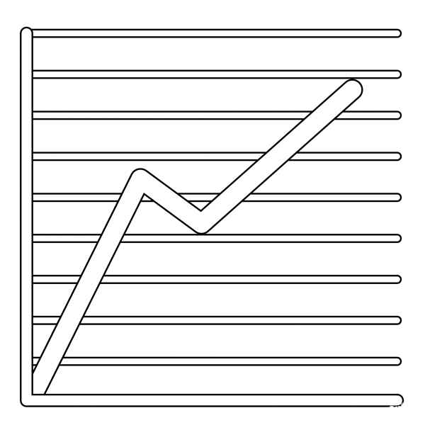 Chart Upwards Trend Emoji coloring page image