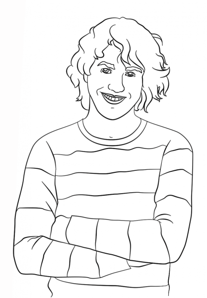 Chase Matthews from Zoey 101 coloring page image