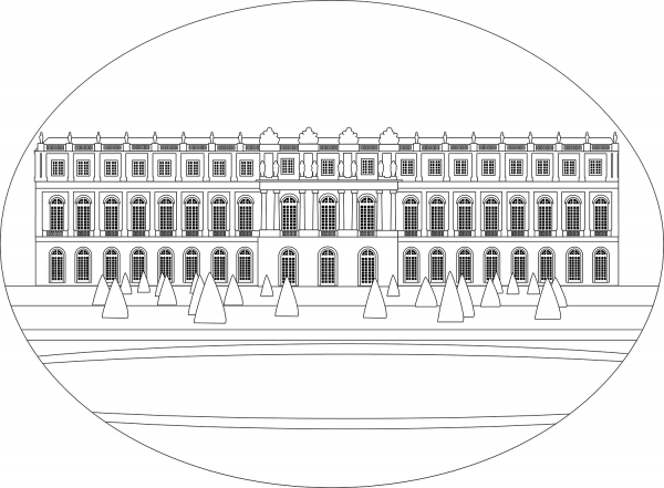 Chateau De Versailles coloring page image