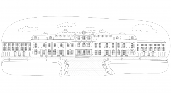 Chateau de Versailles coloring page image