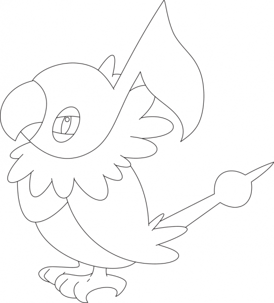 Chatot coloring page image
