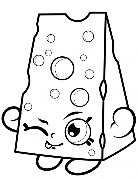 Chee Zee Shopkin coloring page image