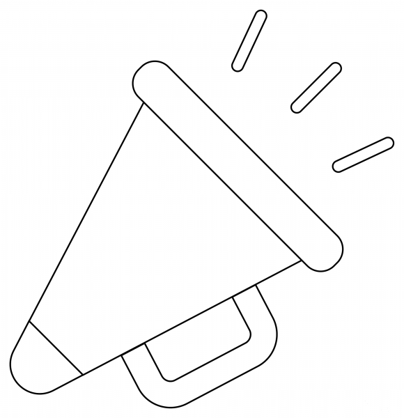 Cheer Megaphone coloring page image