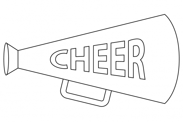 Cheer Megaphone coloring page image