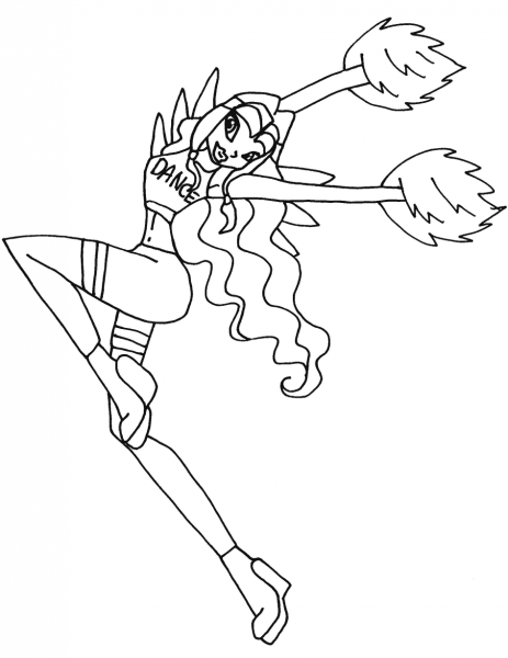 Cheerix Layla coloring page image