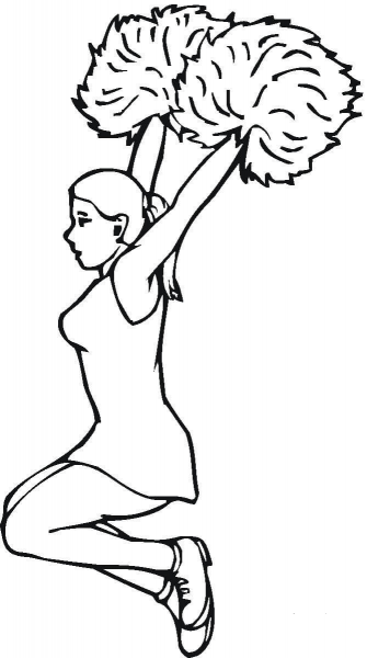 Cheerleader  coloring page image