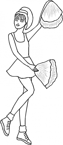 Cheerleading  coloring page image