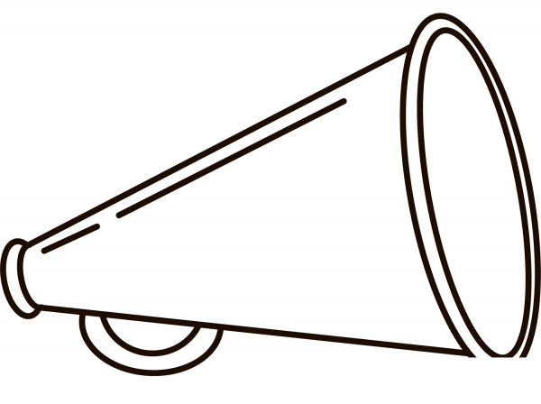 Cheerleading Megaphone coloring page image