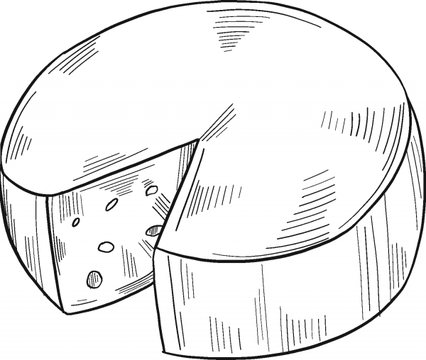 Cheese coloring page image