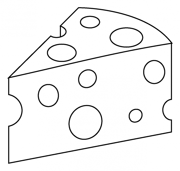 Cheese Wedge Emoji coloring page image
