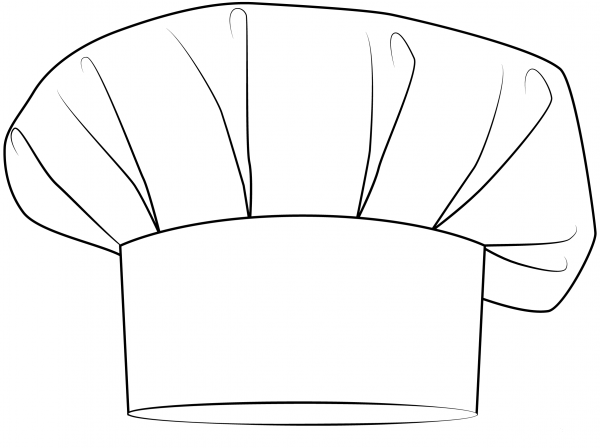 Chef Hat coloring page image