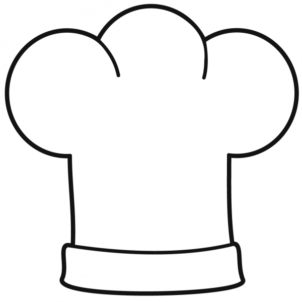 Chef Hat coloring page image