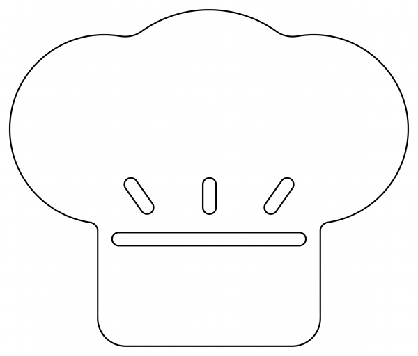 Chef Hat coloring page image
