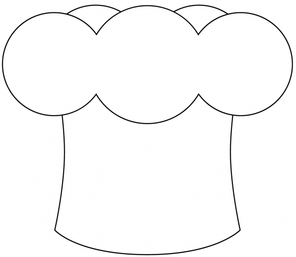 Chef Hat coloring page image