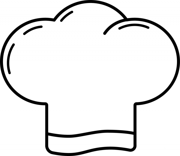 Chef Hat coloring page image