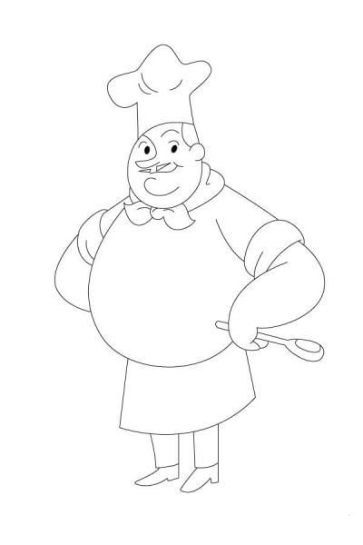 Chef Pisghetti is Ready to Bake coloring page image