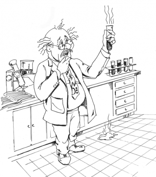 Chemical Scientist coloring page image