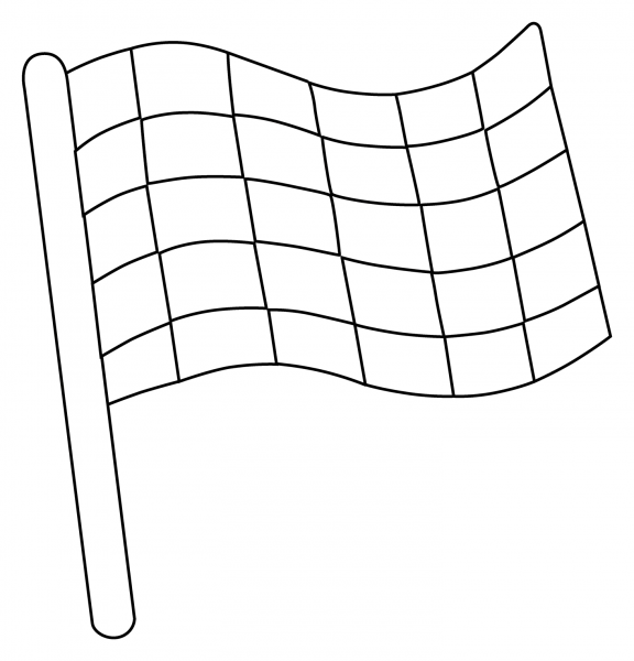 Chequered Flag Emoji coloring page image