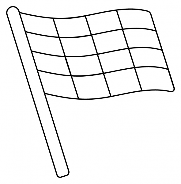 Chequered Flag Emoji coloring page image