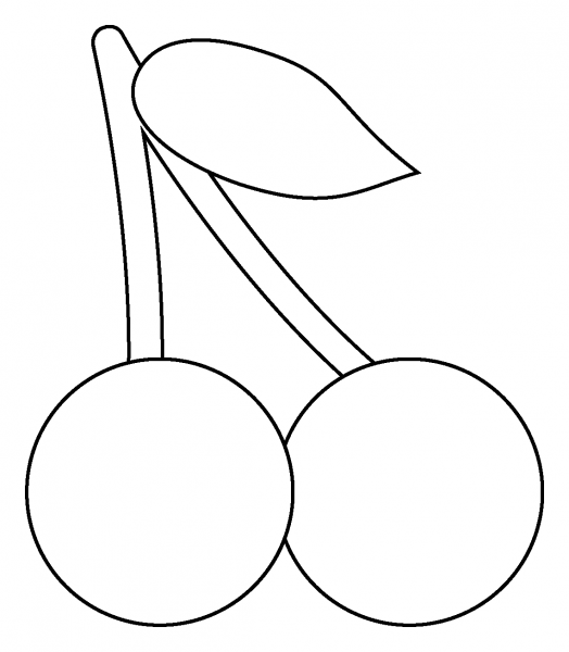 Cherries Emoji coloring page image