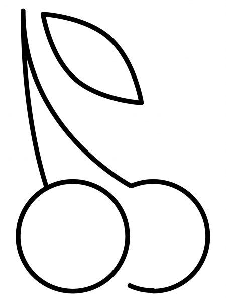 Cherries Emoji coloring page image