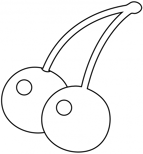 Cherries Emoji coloring page image