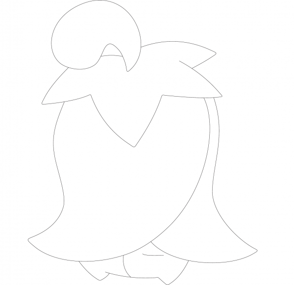 Cherrim in Overcast Form coloring page image