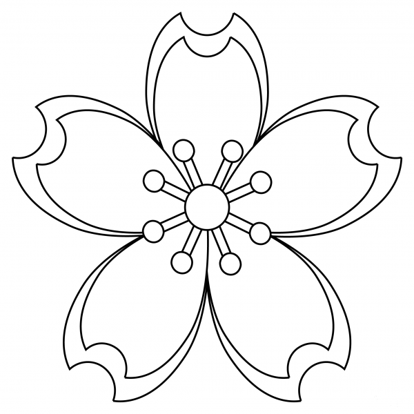 Cherry Blossom coloring page image