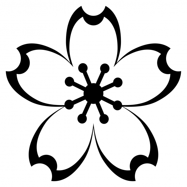Cherry Blossom Emoji coloring page image